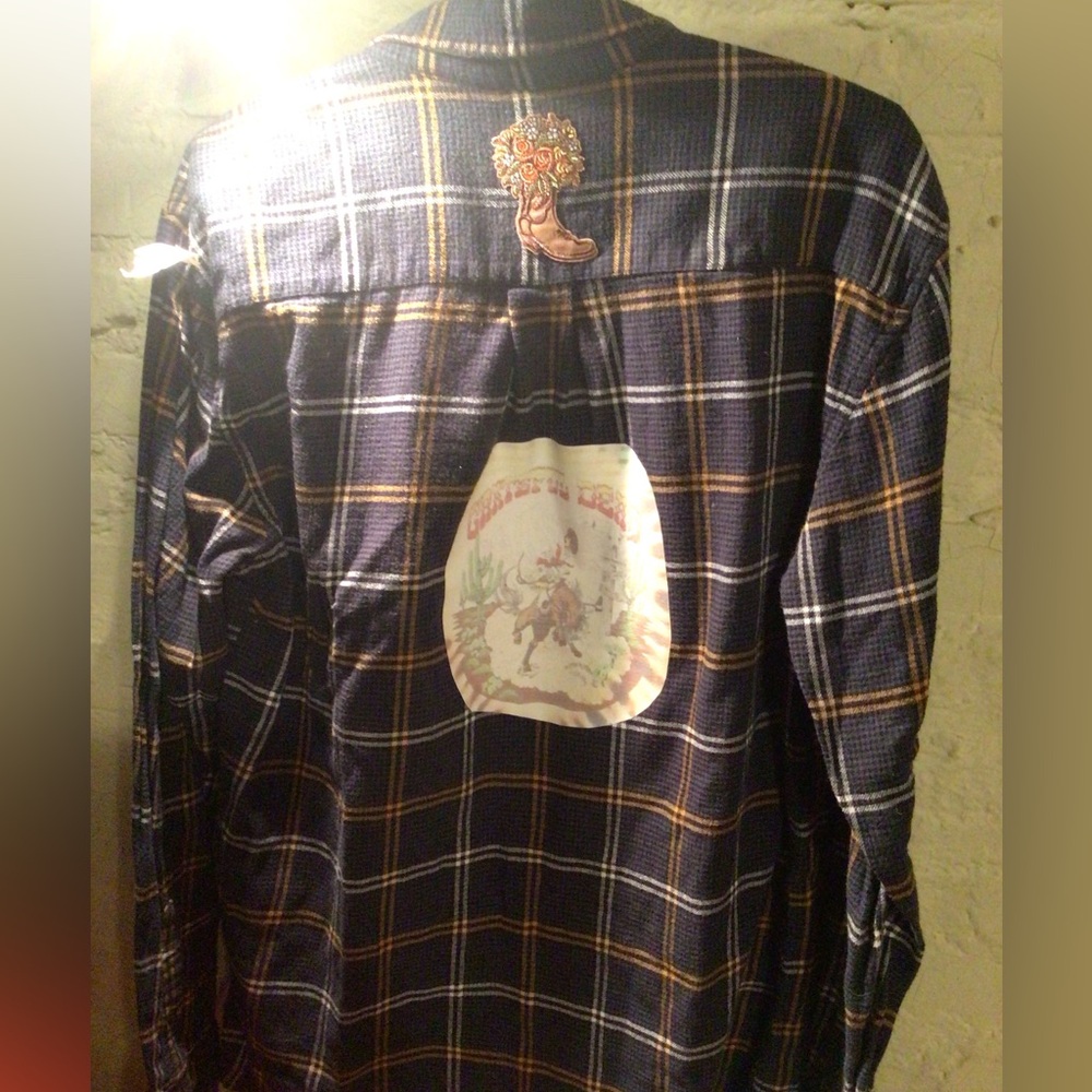 Sale Custom Upcycled Grateful Dead flannel shirt